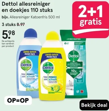 Aanbieding: Dettol allesreiniger en doekjes