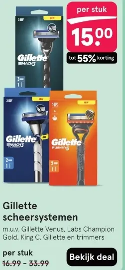Aanbieding: Gillette scheersystemen