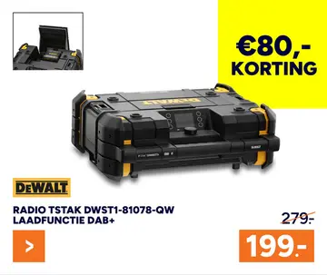 Aanbieding: Radio tstak dwst1-81078-qw laadfunctie dab+