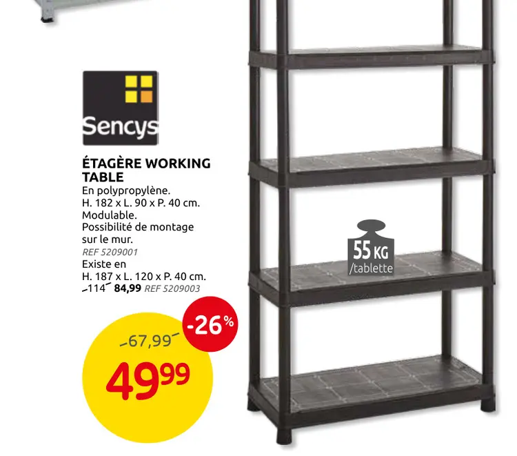 Offre: Étagère working table