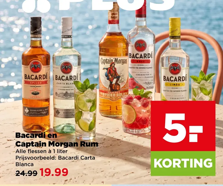 Aanbieding: Bacardi en Captain Morgan Rum