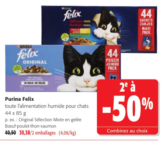 Offre: toute l'alimentation humide pour chats