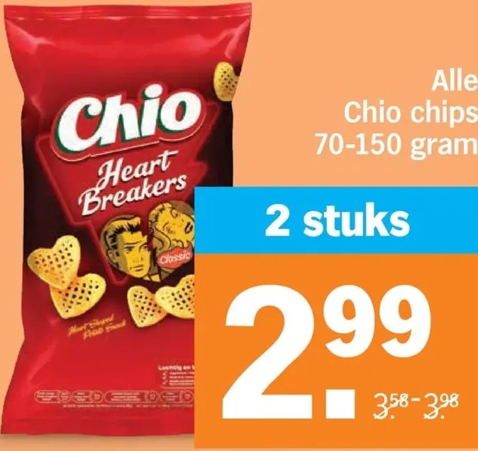 Aanbieding: Chips 70-150 gram