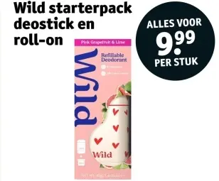 Promotie: Wild starterpack deostick en roll-on