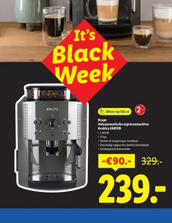 Aanbieding: Volautomatische espressomachine Arabica EA810