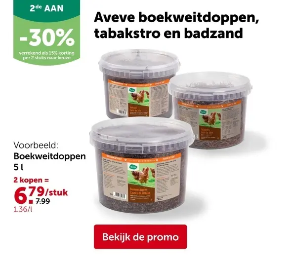 Promotie: Boekweitdoppen, tabakstro en badzand