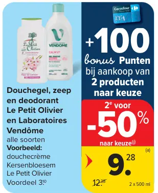 Promotie: Douchegel, zeep en deodorant