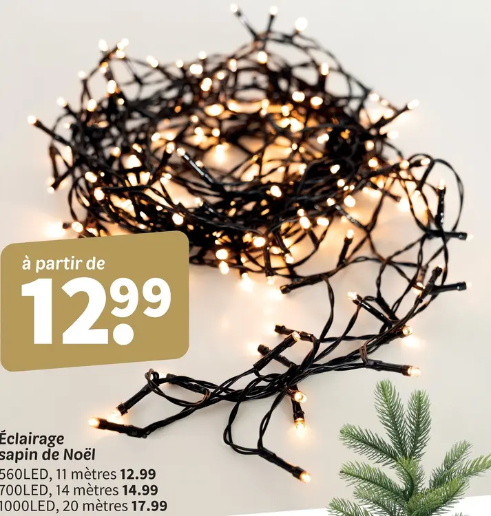 Offre: Éclairage sapin de Noël