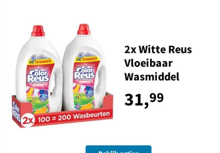 Promotie: Witte Reus Vloeibaar Wasmiddel