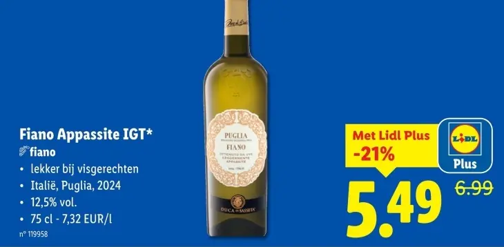 Aanbieding: Fiano Appassite IGT*
