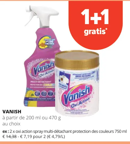 Offre: Oxi Action Spray Multi-Détachant Protection d