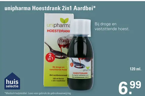 Aanbieding: Hoestdrank 2in1 Aardbei