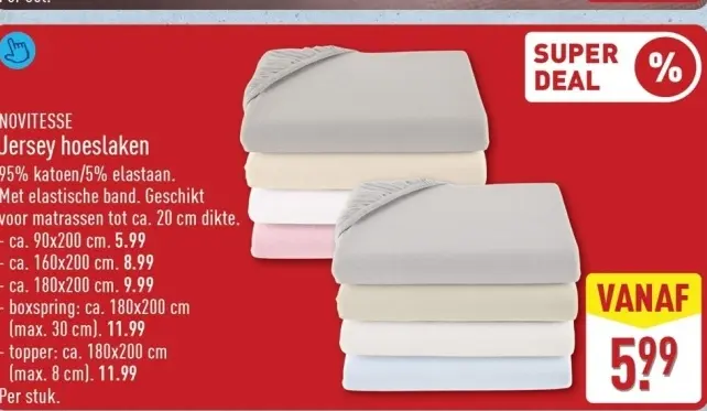 Aanbieding: Jersey hoeslaken
