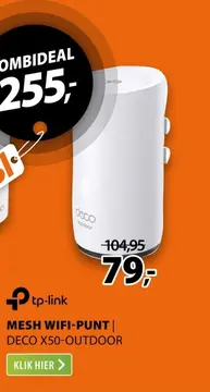 Aanbieding: TP-Link Deco X50-Outdoor Smart Mesh Wifi-punt (1-pack)