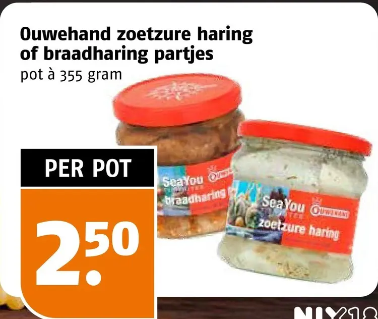 Aanbieding: Ouwehand Zoetzure haring of braadharing partjes