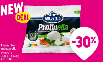 Aanbieding: Eiwitrijke mozzarella Protinella