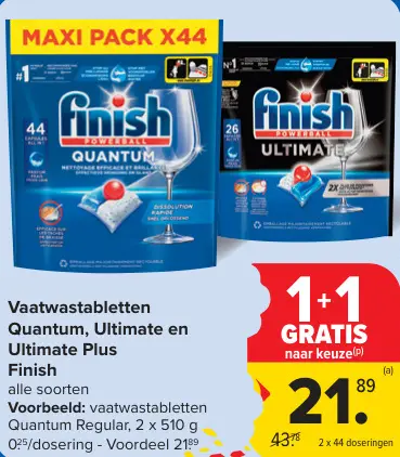 Aanbieding: Vaatwastabletten Quantum, Ultimate en Ultimate Plus