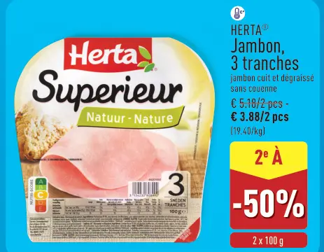 Offre: Jambon, 3 tranches