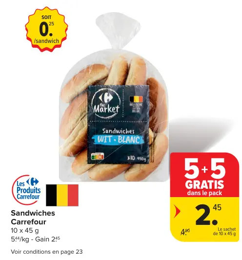 Offre: Sandwiches