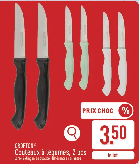 Offre: Couteaux à légumes