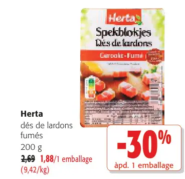 Offre: Dés de lardons fumés
