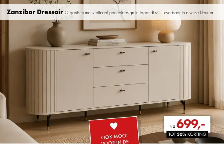 Promotie: Zanzibar dressoir cashmere