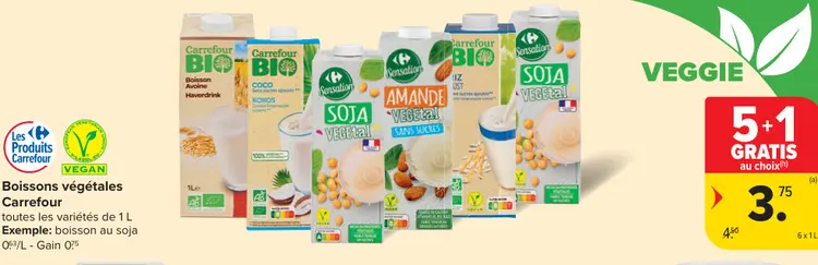 Offre: Boissons végétales