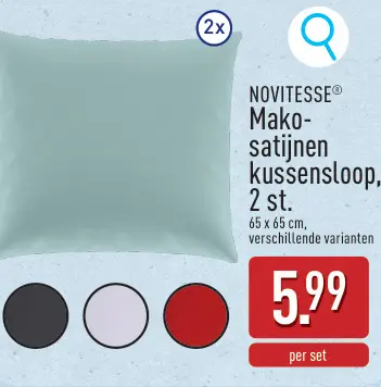 Promotie: Mako-satijnen kussensloop