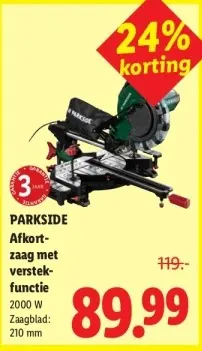 Aanbieding: Afkortzaag met verstekfunctie