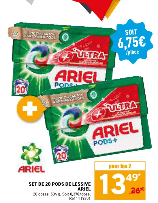 Offre: 20 pods de lessive