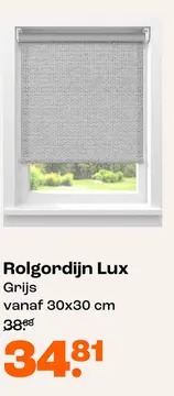 Aanbieding: Rolgordijn Lux Grijs