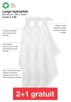 Offre: Lange hydrophile