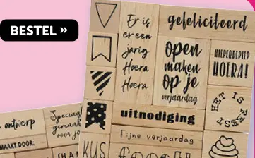 Promotie: Stempels met Nederlandse teksten