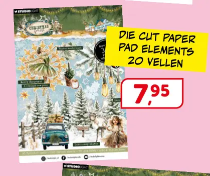 Promotie: Die cut paper pad elements