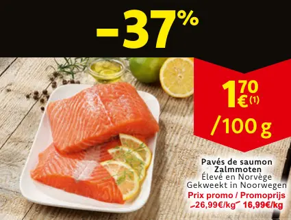 Offre: Pavés de saumon / Zalmmoten