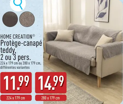Offre: Protège-canapé teddy