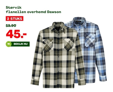 Aanbieding: Storvik flanellen overhemd Dawson