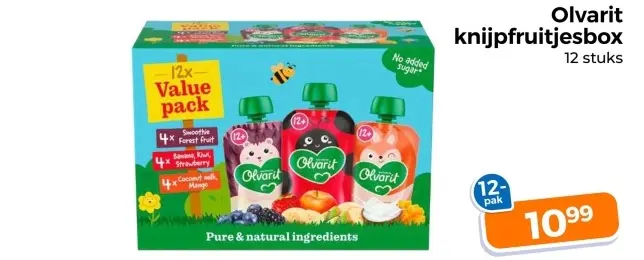Aanbieding: Olvarit knijpfruitjesbox