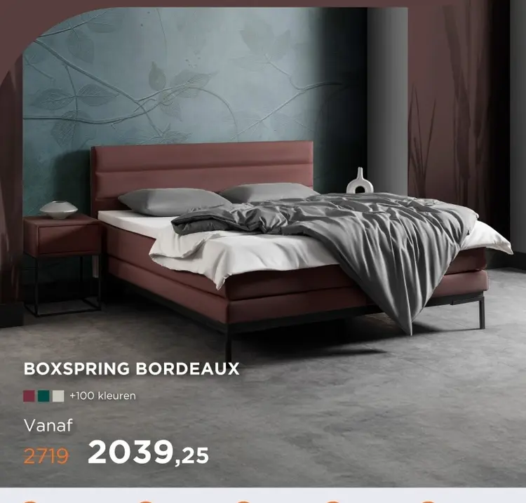 Aanbieding: Boxspring bordeaux