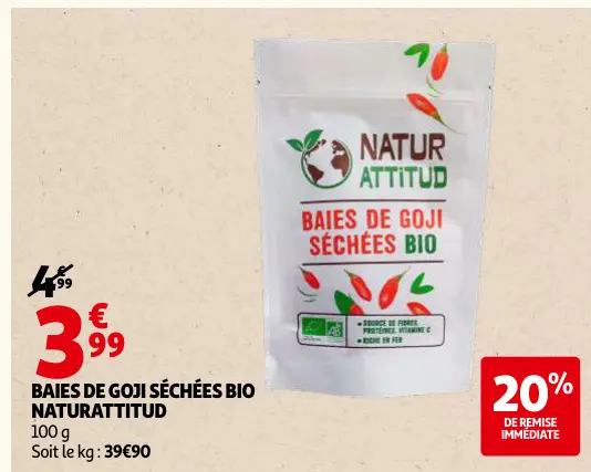 Offre: Baies de goji séchées bio