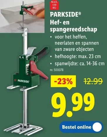 Promotie: Hef- en spangereedschap