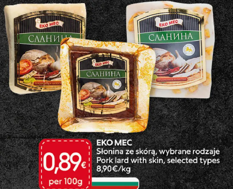 Aanbieding: Słonina ze skórą, wybrane rodzaje
