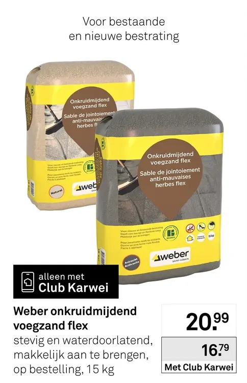 Aanbieding: Onkruidmijdend voegzand flex