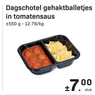 Promotie: Dagschotel gehaktballetjes in tomatensaus