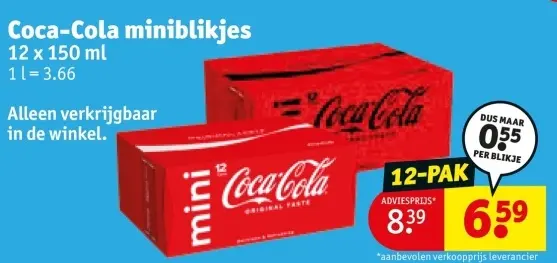 Promotie: Coca-Cola miniblikjes