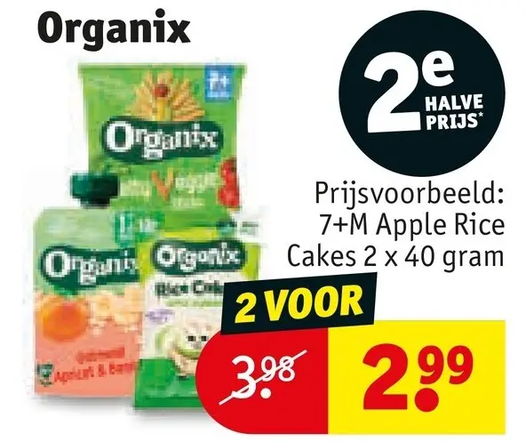 Aanbieding: Organix 7+M Apple Rice Cakes