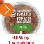 Promotie: Halfgedroogde tomaten in pesto