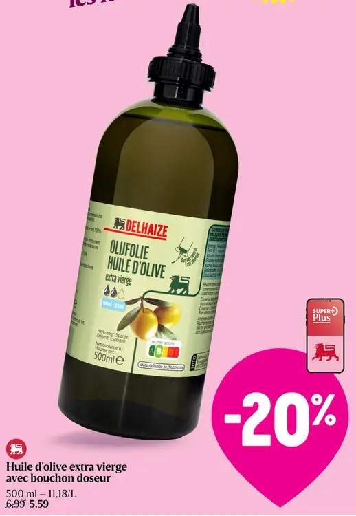 Offre: Huile d'olive extra vierge avec bouchon doseu