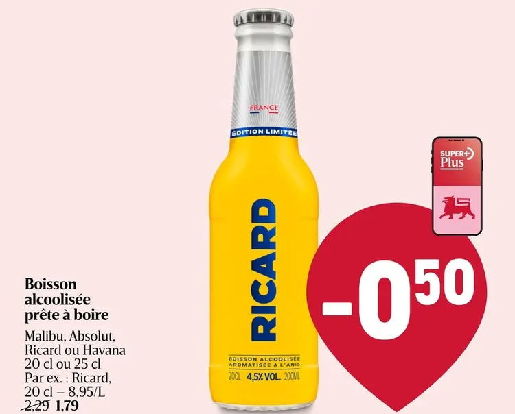 Offre: Boisson alcoolisée prête à boire