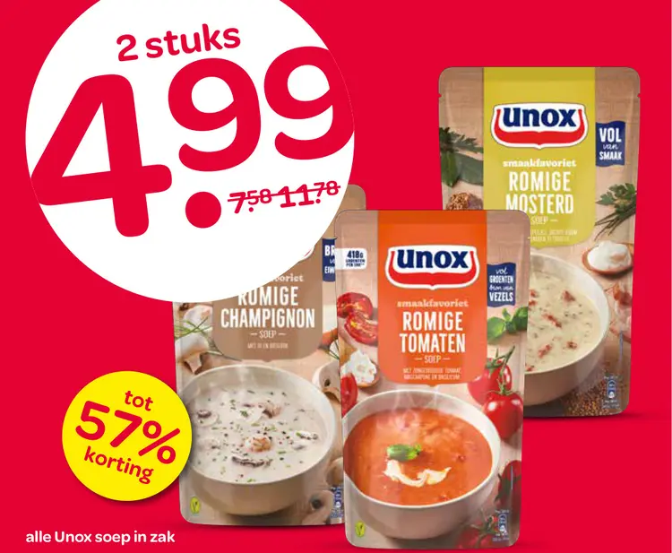 Aanbieding: Alle Unox soep in zak